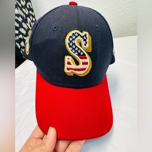 New Era Green and Red Cap